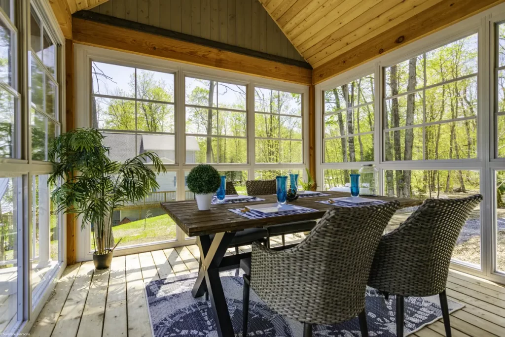 Relaxed Living Sunspace Walls Under Conversion